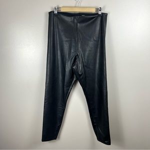 Abercrombie Faux Leather Ultra High Rise Leggings Size XL Black Skinny  Pull On